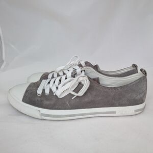 Prada Gray Suede Men's Sneakers